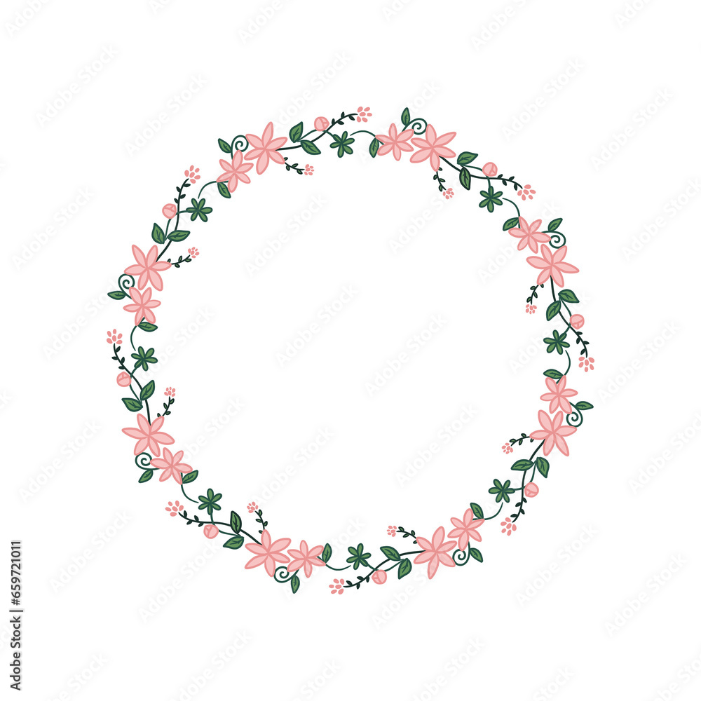 Cute wreath illustration