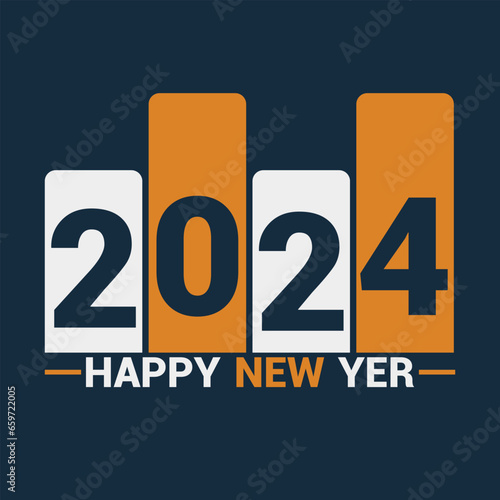 happy new year 2024 t shirt design, typography t shirt, Ready for t-shirt, mug, gift and other printing.