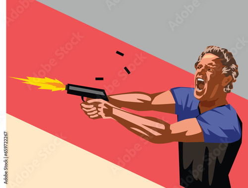 shoot crime gun bullet