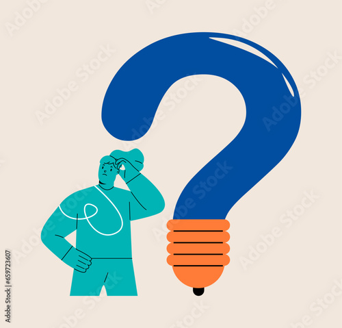 Women are caught up with big problems, finding no way out. Colorful vector illustration