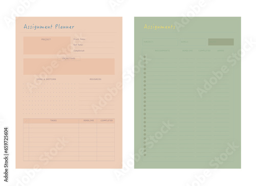 Assignment Planner. (Summer) Plan your day make dream happen.