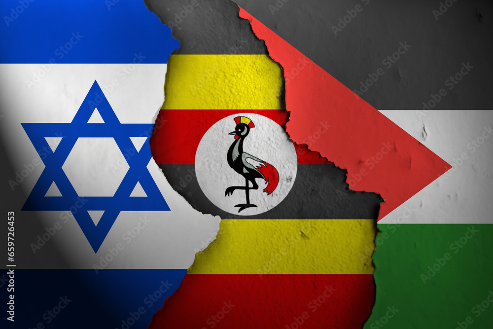 uganda between Israel and Palestine. Israel uganda Palestine. Stock