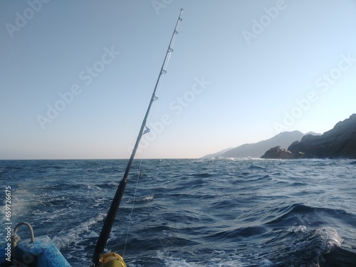fishing at the sea