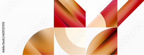 Minimalist marvel - squares and circles unite in harmonious geometry. Muted tones weave serene backdrop where structured tiles form dance of timeless elegance, epitomizing modern simplicity