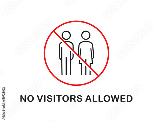 No visitors allowed. Illustration vector