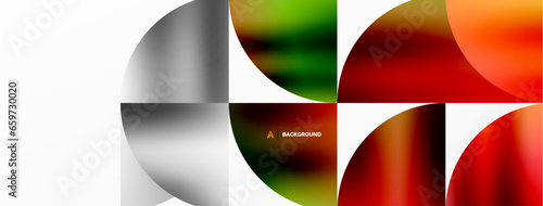 Minimalist geometric background featuring metallic round triangles, delivering sleek and modern visual aesthetic with emphasis on clean, metallic forms for wallpaper, banner, background, landing page