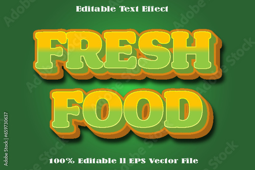 Fresh Food Editable Text Effect
