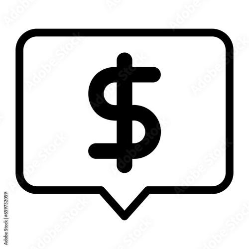 dollar glyph icon