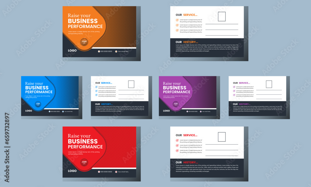 corporate postcard design template premium vector corporate postcard design template premium vector