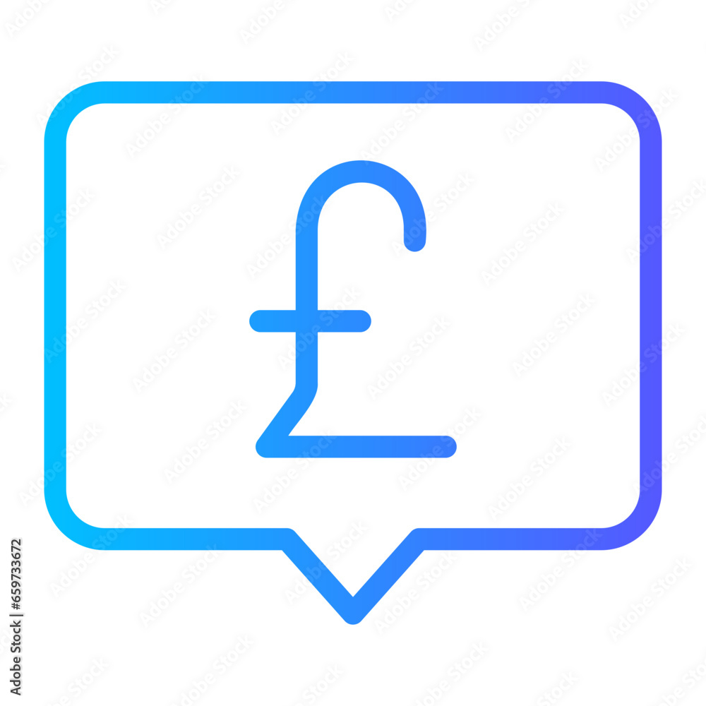 Fototapeta premium pound gradient icon