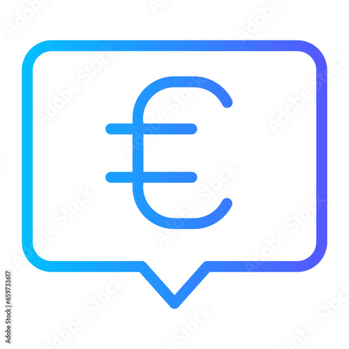 euro gradient icon