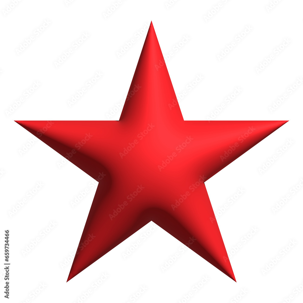 Red star 3d symbol shiny icon decorative for element Red star 3d symbol shiny icon decorative for element
