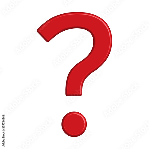 Red question mark 3d icon design element