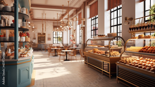 Amazing 3D Render of Bakery Cafe Restaurant © BornHappy