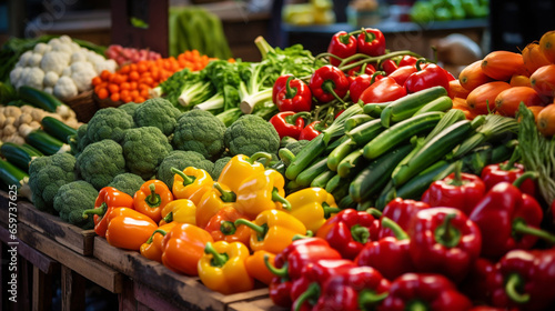 Fresh Vegetables in Produce Market