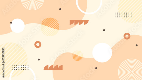 Beige white and orange modern vector abstract creative geometric shapes background minimalist