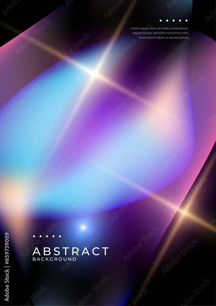 Naklejka premium Vector illustration poster colorful abstract poster gradient