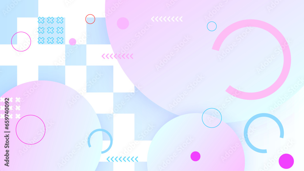 Blue pink and purple modern vector abstract creative geometric shapes background minimalist