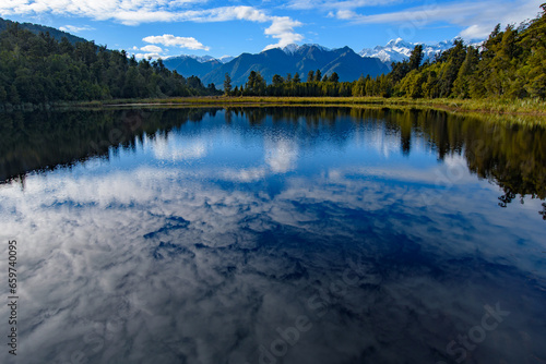 Lake Matheson in South Island, New Zealand photo