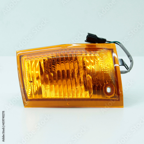 car headlight on a white background photo