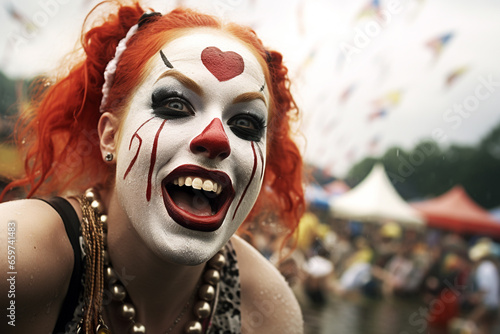 Distinctive Juggalette Portraits: Celebrating the Powerful Women of a Unique Fan Culture, Perfect for Music Tribes and Subcultural Spotlight photo