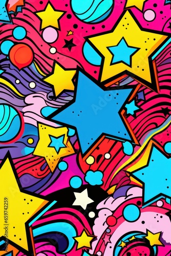 Doodle Art Illustration for Merchandise Clothing  Fashion Textile  Sport Clothes Design Printing  Street Art Graffiti Pattern  Colorful Abstract Background