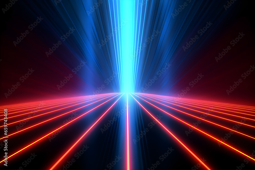abstract lines background with colourful neon rays
