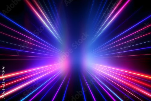 abstract speed background with colourful neon rays