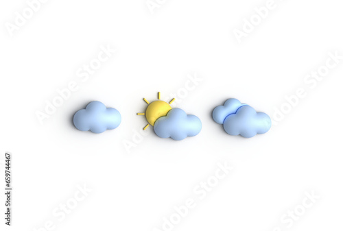 3d icon weather cloud 