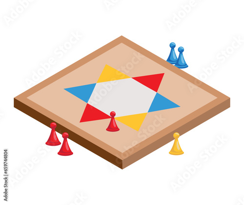 game board with tokens