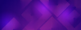 Purple violet vector abstract dynamic banner with neon glowing bright shape lines