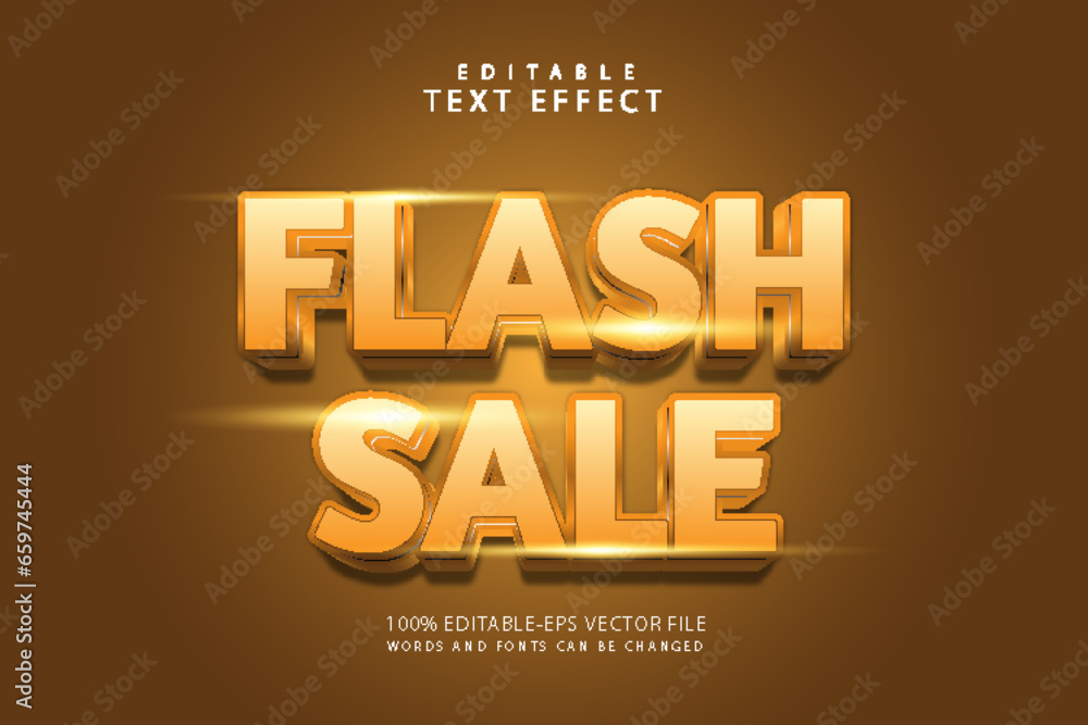 Flash sale editable text effect 3 dimension emboss luxury style Flash sale editable text effect 3 dimension emboss luxury style