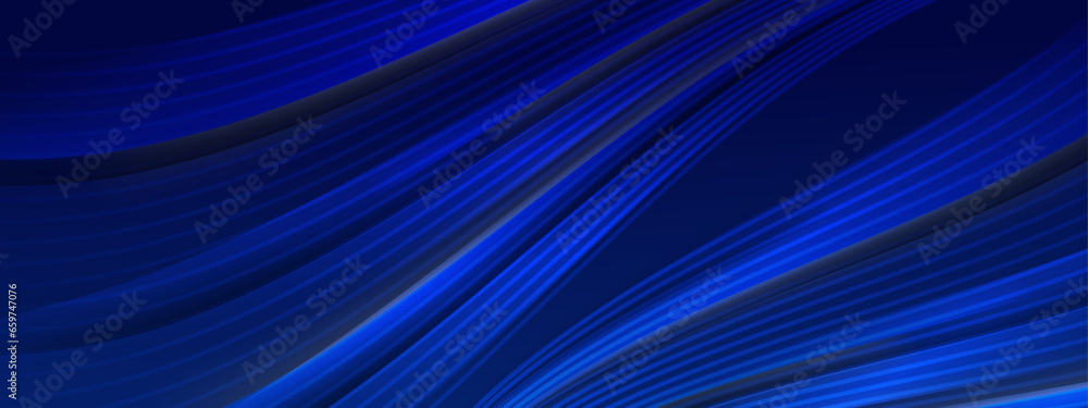 Blue vector abstract dynamic banner with neon glowing bright shape lines Blue vector abstract dynamic banner with neon glowing bright shape lines
