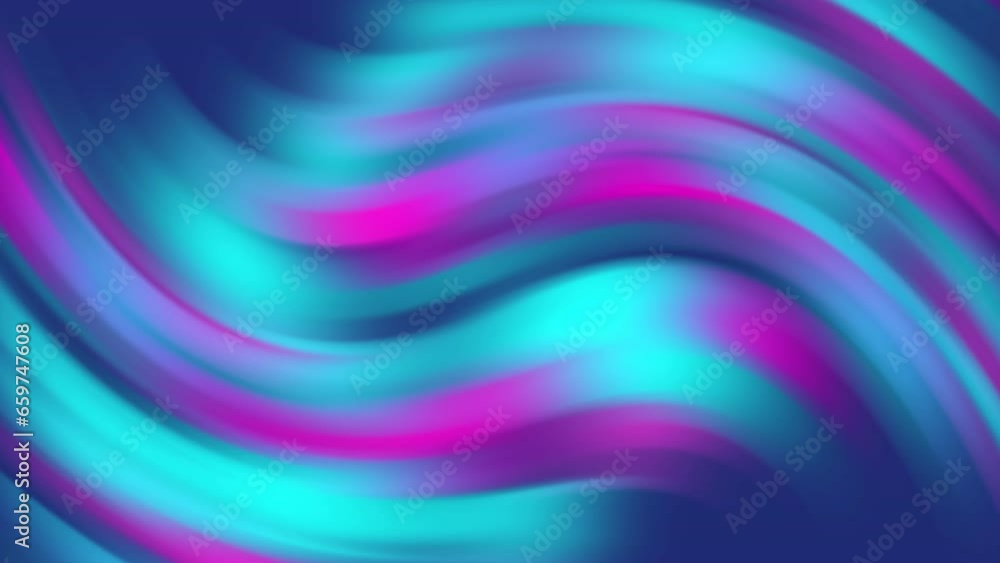 Abstract dual color gradient background with liquid style waves featured violet and blue. Seamless looping video.
Abstract dual color gradient background with liquid style waves featured violet and blue. Seamless looping video.