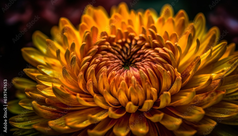 Vibrant yellow daisy, a single flower in nature bouquet generated by AI Vibrant yellow daisy, a single flower in nature bouquet generated by AI