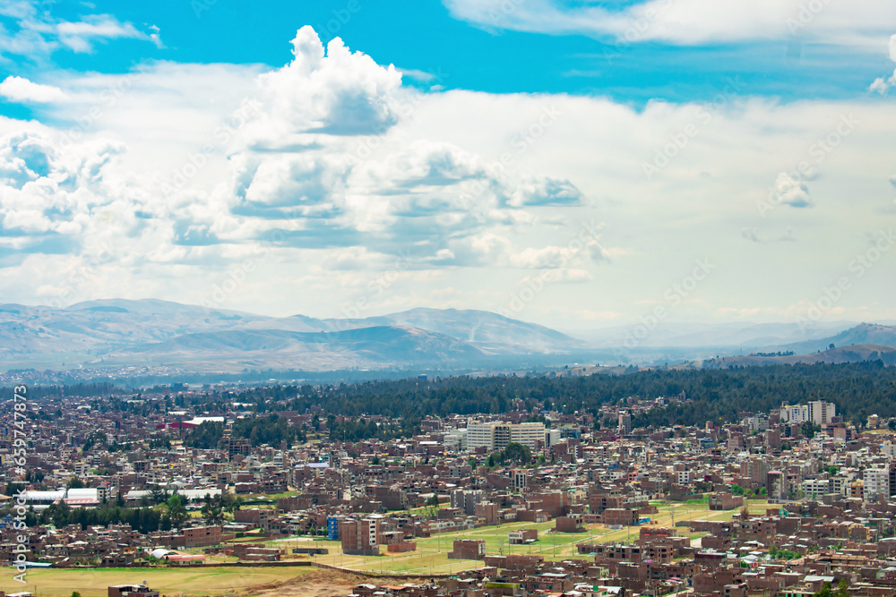 panorama of the huancayo city