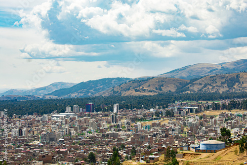 view of the city over huancayo city photo