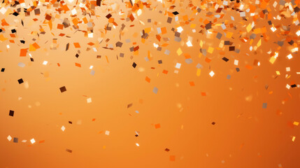 Abstract background with orange confetti