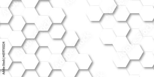  Abstract background with hexagon and white Hexagonal Background. Luxury White Pattern. Vector Illustration. 3D Futuristic abstract honeycomb mosaic white background. geometric mesh cell texture.