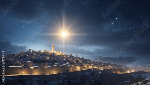Photo Bethlehem star, Christmas.