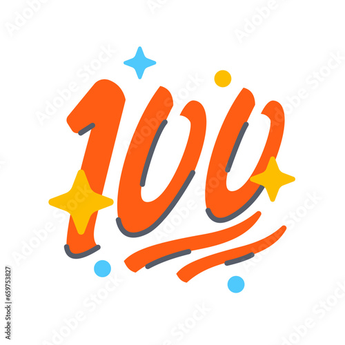 Hundred point sign emoji icon