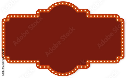 Retro lightbox billboard vintage frame