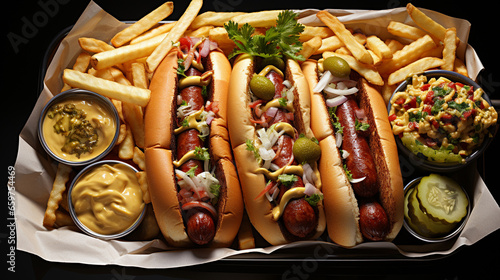 Kiiid friendly hot dog creation with hot dogs cut UHD wallpaper Stock Photographic Image