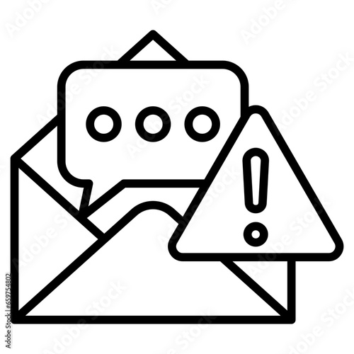 Crisis communication messaging icon