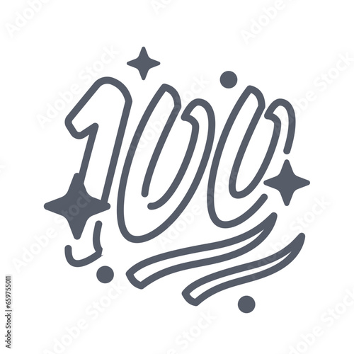 Hundred point sign emoji icon