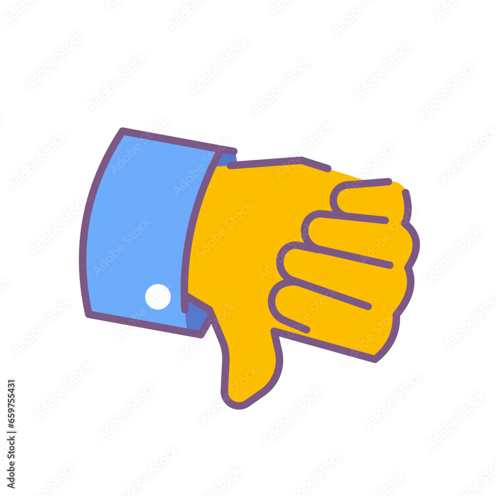 Dislike gesture hand emoji icon Dislike gesture hand emoji icon