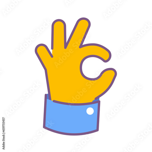 Okay gesture hand emoji icon