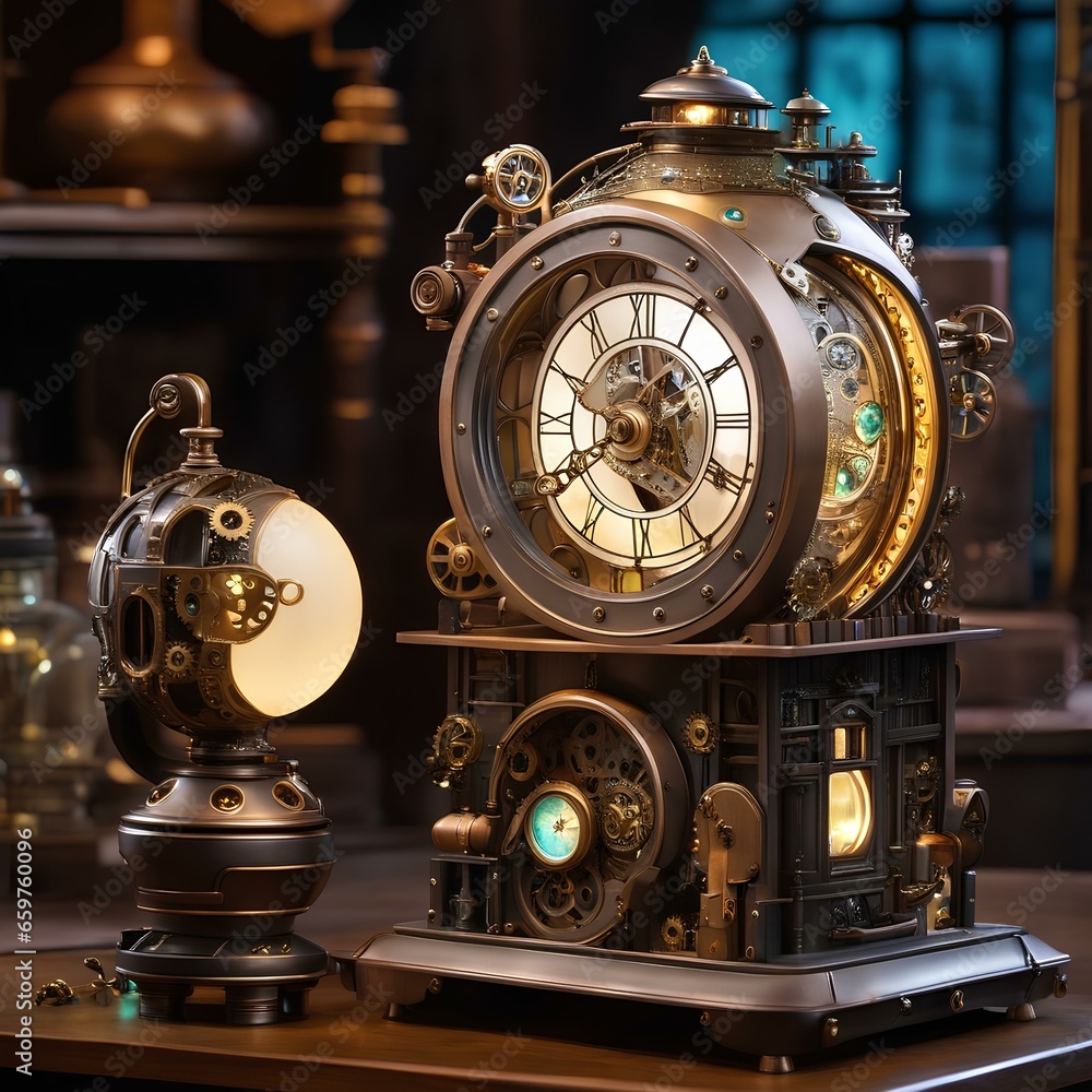 mechanism of old clock | antique clock on the table mechanism of old clock | antique clock on the table