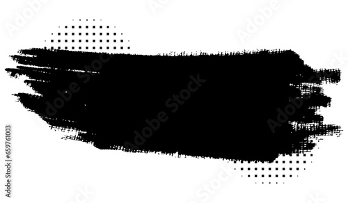 black grunge brush stroke. vector