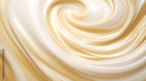 ゴールドとホワイトのクリームの背景 photo
